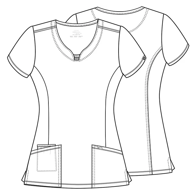 TOP CLÍNICO ESTAMPADO MUJER, CHEROKEE INFINITY CK609 STTD