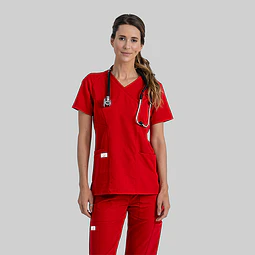TOP CLÍNICO MUJER, POLAR BEAR LITE PB5001 RED