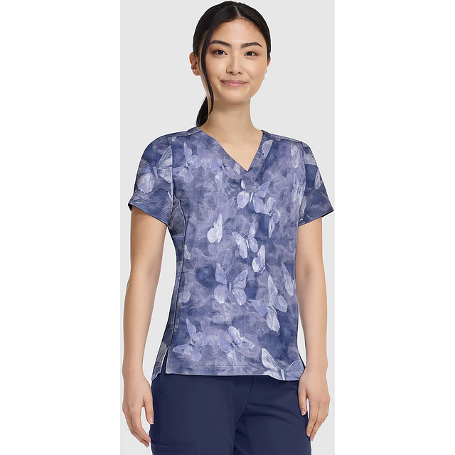 TOP CLÍNICO ESTAMPADO MUJER,  HEALING HANDS PRINTS HH906 BSRT