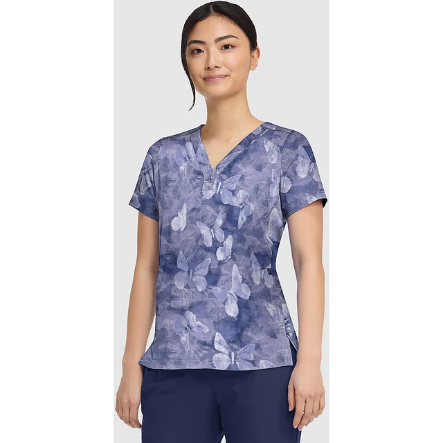 TOP CLÍNICO ESTAMPADO MUJER,  HEALING HANDS PRINTS HH906 BSRT