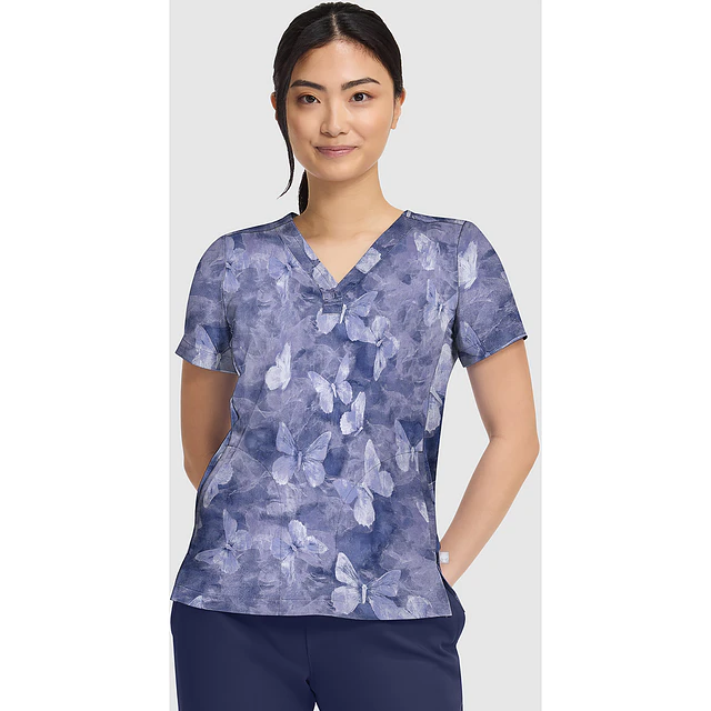 TOP CLÍNICO ESTAMPADO MUJER,  HEALING HANDS PRINTS HH906 BSRT