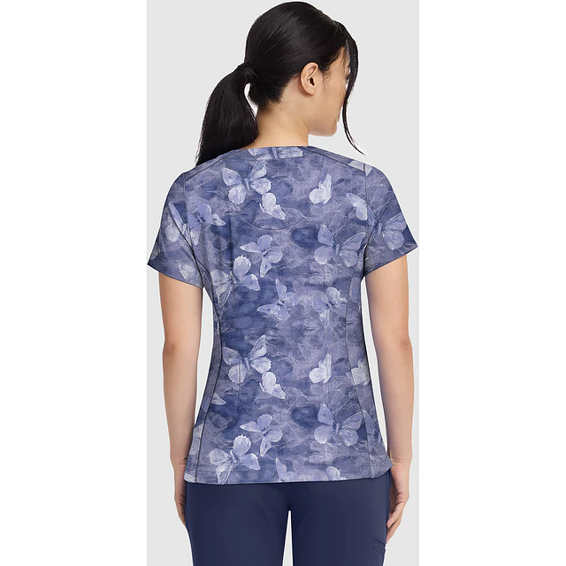 TOP CLÍNICO ESTAMPADO MUJER,  HEALING HANDS PRINTS HH906 BSRT