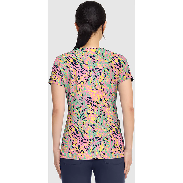 TOP CLÍNICO ESTAMPADO MUJER,  MED COUTURE PRINTS MC8564 TTFT