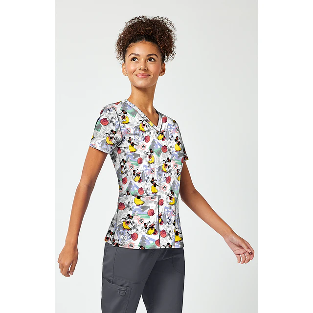 TOP CLÍNICO ESTAMPADO MUJER, TOONIFORMS DISNEY TF796 MKZL