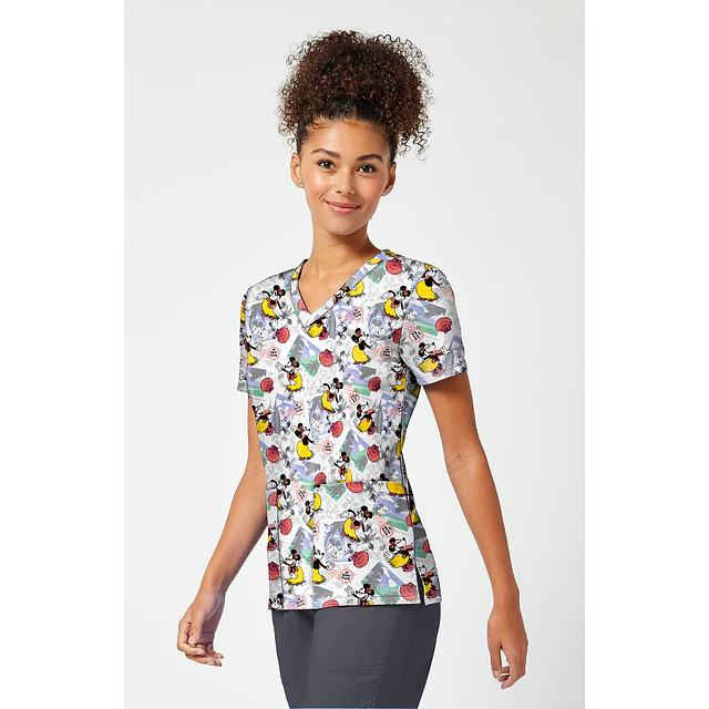 TOP CLÍNICO ESTAMPADO MUJER, TOONIFORMS DISNEY TF796 MKZL