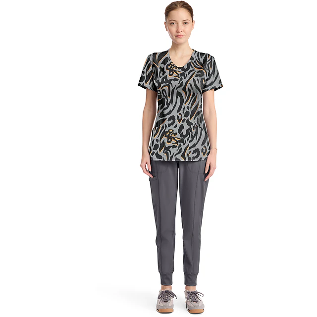TOP CLÍNICO ESTAMPADO MUJER,  CHEROKEE INFINITY PRINTS CK609 BICT