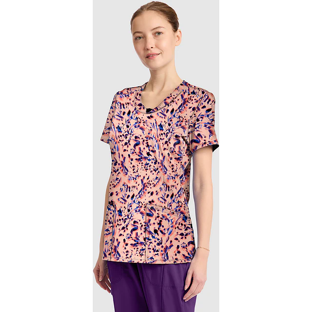 TOP CLÍNICO ESTAMPADO MUJER, CHEROKEE INFINITY PRINTS CK609 LPBR