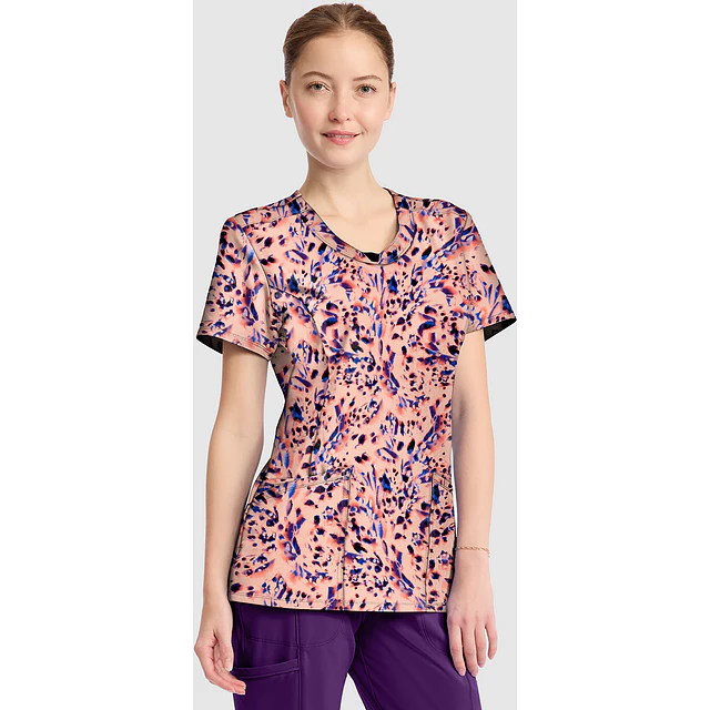 TOP CLÍNICO ESTAMPADO MUJER, CHEROKEE INFINITY PRINTS CK609 LPBR