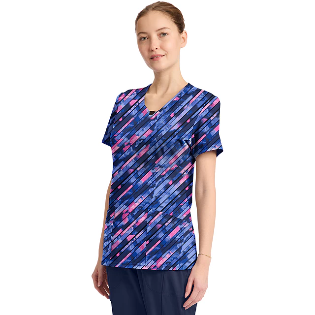 TOP CLÍNICO ESTAMPADO MUJER, CHEROKEE INFINITY PRINTS CK609 STMB