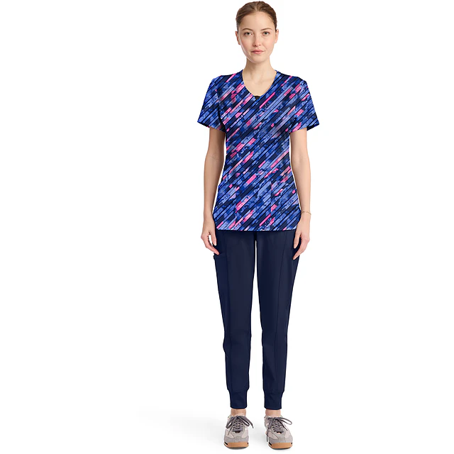TOP CLÍNICO ESTAMPADO MUJER, CHEROKEE INFINITY PRINTS CK609 STMB