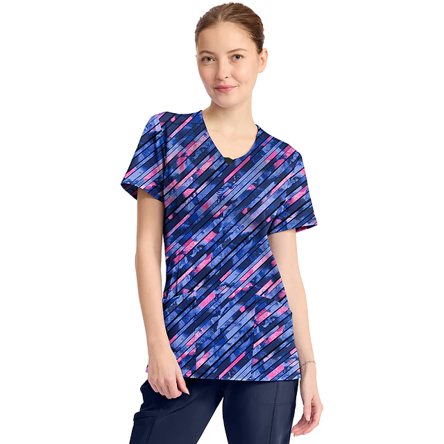 TOP CLÍNICO ESTAMPADO MUJER, CHEROKEE INFINITY PRINTS CK609 STMB