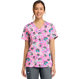 TOP CLÍNICO ESTAMPADO MUJER, CHEROKEE PRINTS CK856 NUSH