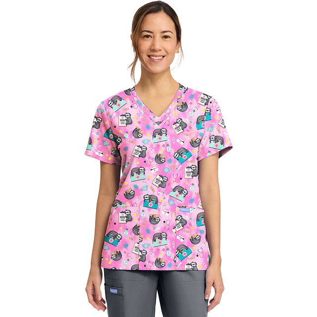TOP CLÍNICO ESTAMPADO MUJER, CHEROKEE PRINTS CK856 NUSH