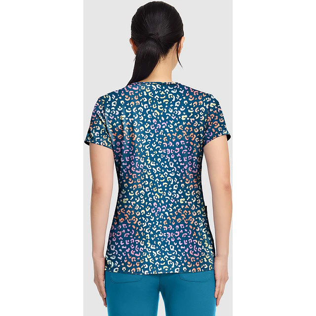TOP CLÍNICO ESTAMPADO MUJER,  MED COUTURE PRINTS MC8564 MLCC