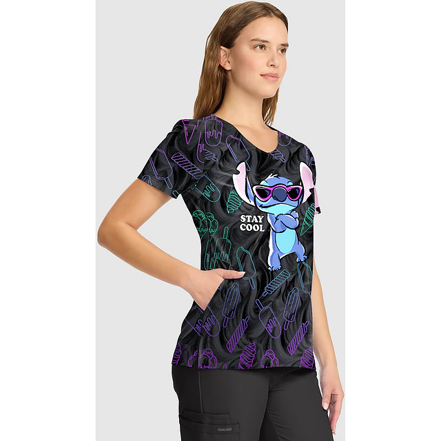 TOP CLÍNICO ESTAMPADO MUJER, TOONIFORMS DISNEY TF626 LHAY
