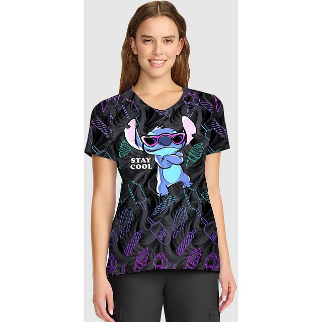 TOP CLÍNICO ESTAMPADO MUJER, TOONIFORMS DISNEY TF626 LHAY