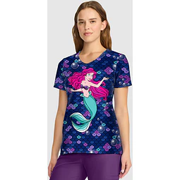 TOP CLÍNICO ESTAMPADO MUJER, TOONIFORMS DISNEY TF626 PRTO