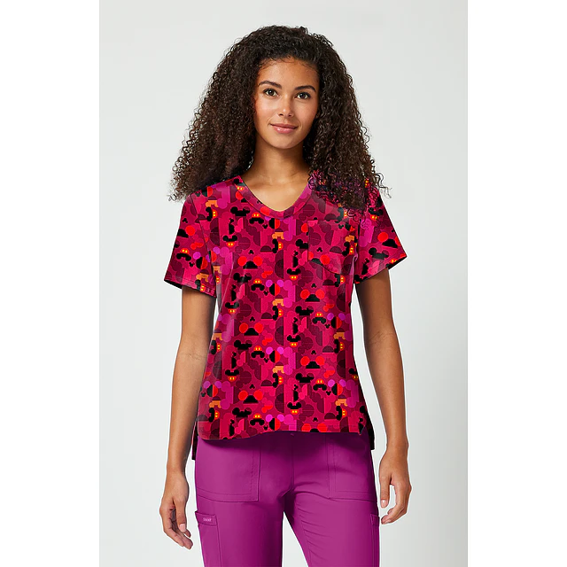 TOP CLÍNICO ESTAMPADO MUJER, TOONIFORMS DISNEY TF797 MKXG