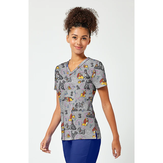 TOP CLÍNICO ESTAMPADO MUJER, TOONIFORMS DISNEY TF796 LAFH
