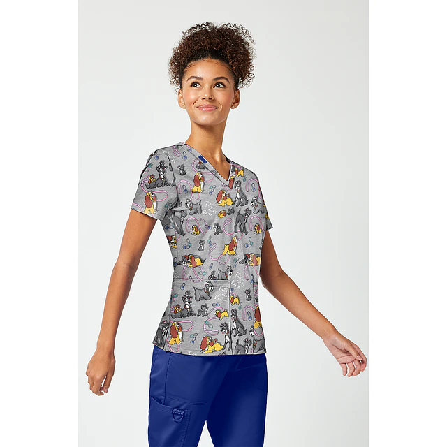 TOP CLÍNICO ESTAMPADO MUJER, TOONIFORMS DISNEY TF796 LAFH