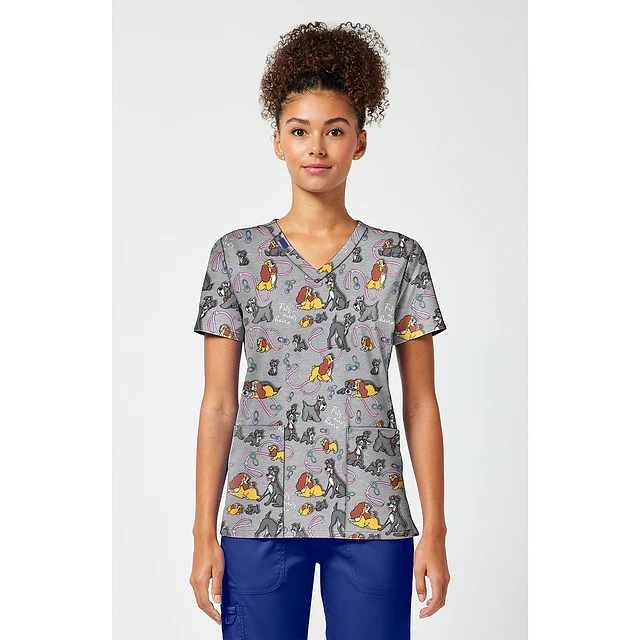 TOP CLÍNICO ESTAMPADO MUJER, TOONIFORMS DISNEY TF796 LAFH