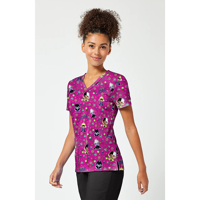 TOP CLÍNICO ESTAMPADO MUJER, TOONIFORMS DISNEY TF796 VISI
