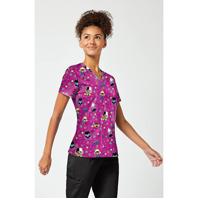 TOP CLÍNICO ESTAMPADO MUJER, TOONIFORMS DISNEY TF796 VISI