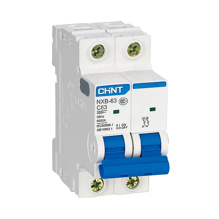 Interruptor Automático Chint Modelo NXB-63 2P  6kA 25A-40A-50A 1