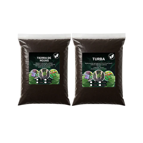 Kit siembra Tierra Orgánica Sustrato + Turba