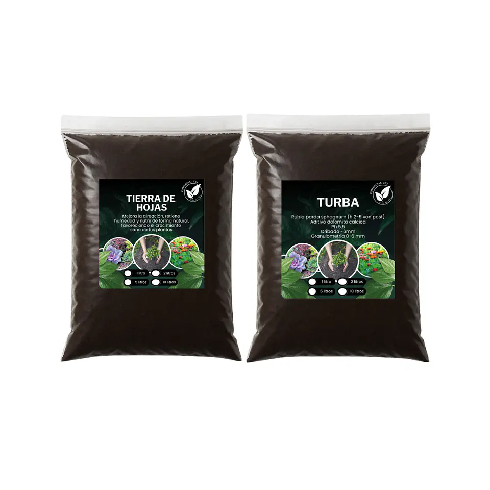Kit siembra Tierra Orgánica Sustrato + Turba 1
