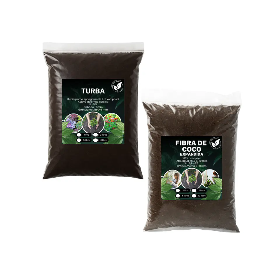 Pack de Sustratos Premium – Turba + Fibra de Coco Expandida 5
