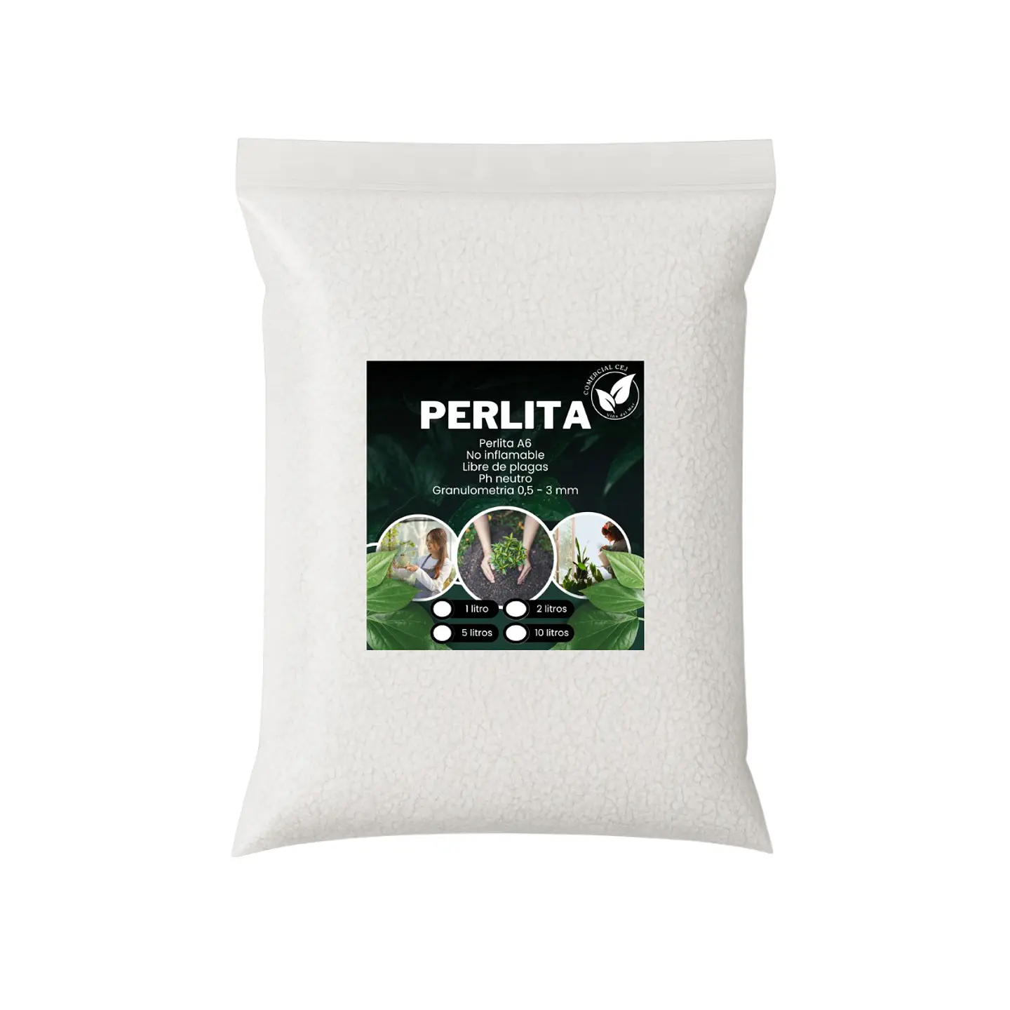 Pack Sustratos 6 en 1: Turba 5 L + Fibra coco 5 L + Humus 5 L + Vermiculita 5 L + Perlita 5L + Compost 5 L 2