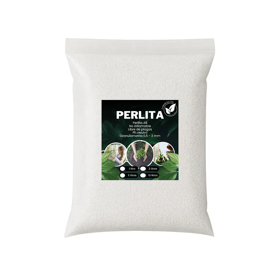 Pack Sustratos 6 en 1: Turba 5 L + Fibra coco 5 L + Humus 5 L + Vermiculita 5 L + Perlita 5L + Compost 5 L 2