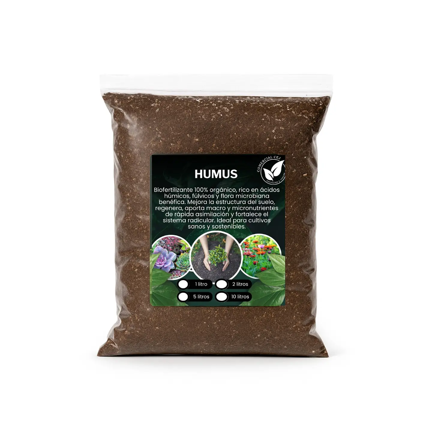 Pack Sustratos 6 en 1: Turba 5 L + Fibra coco 5 L + Humus 5 L + Vermiculita 5 L + Perlita 5L + Compost 5 L 6