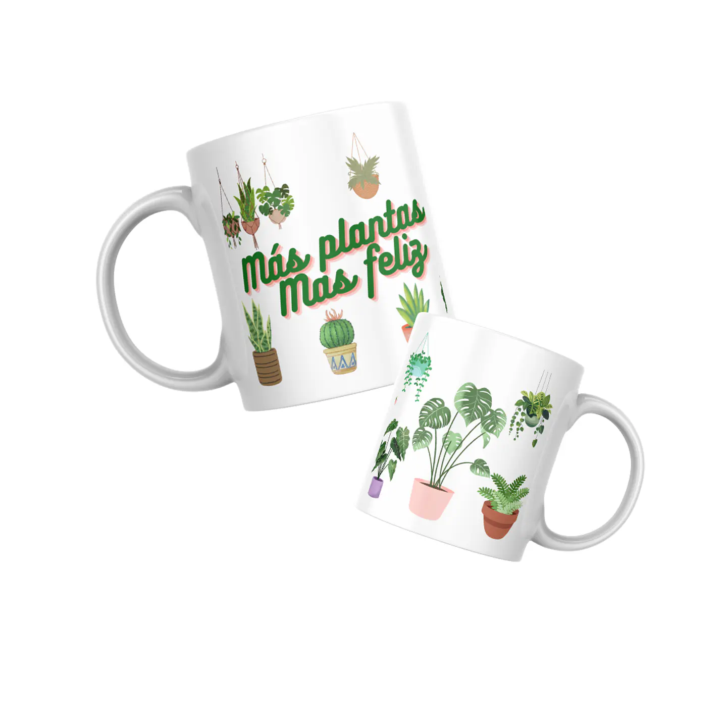 Taza diseño Mas plantas, mas feliz 1