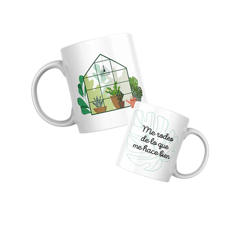 Taza diseño Me rodeo de lo que me hace bien