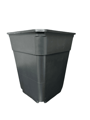 Maceta Cuadrada 20x20x25 De 7 Litros Negro Rectangular