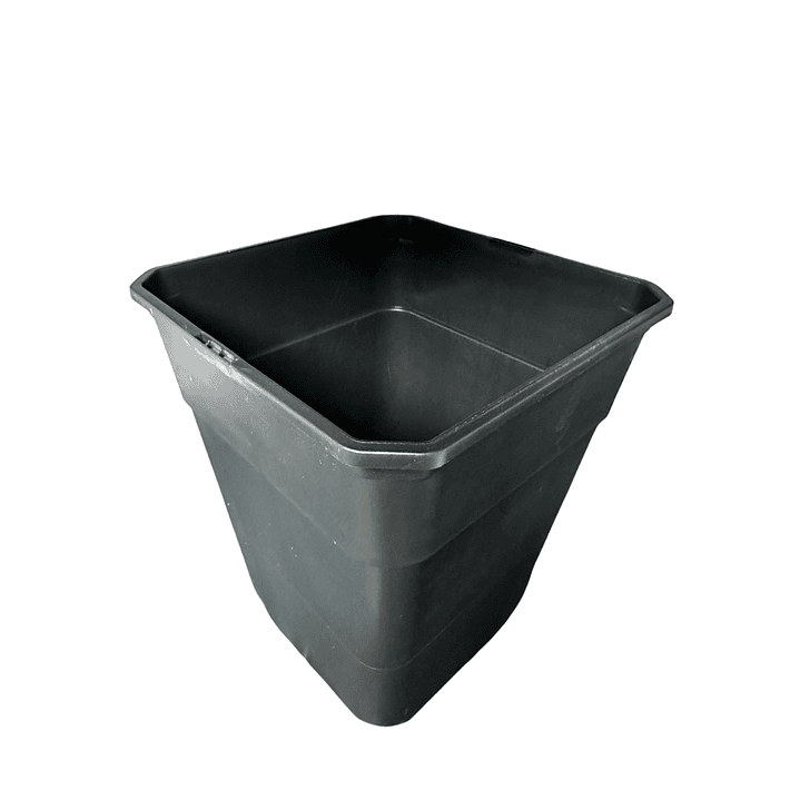 Maceta Cuadrada 20x20x25 De 7 Litros Negro Rectangular 3