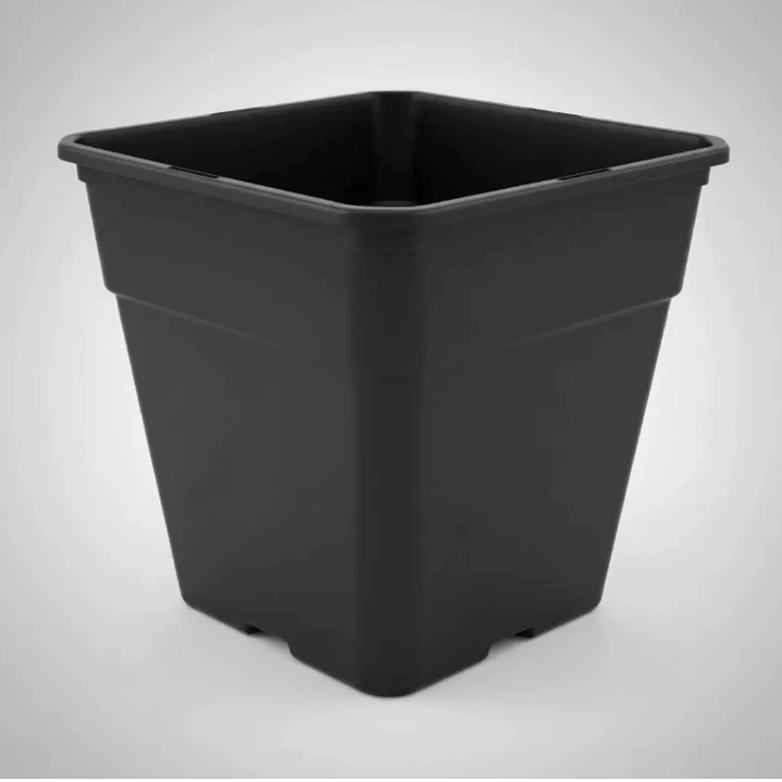 Maceta Cuadrada 20x20x25 De 7 Litros Negro Rectangular 3