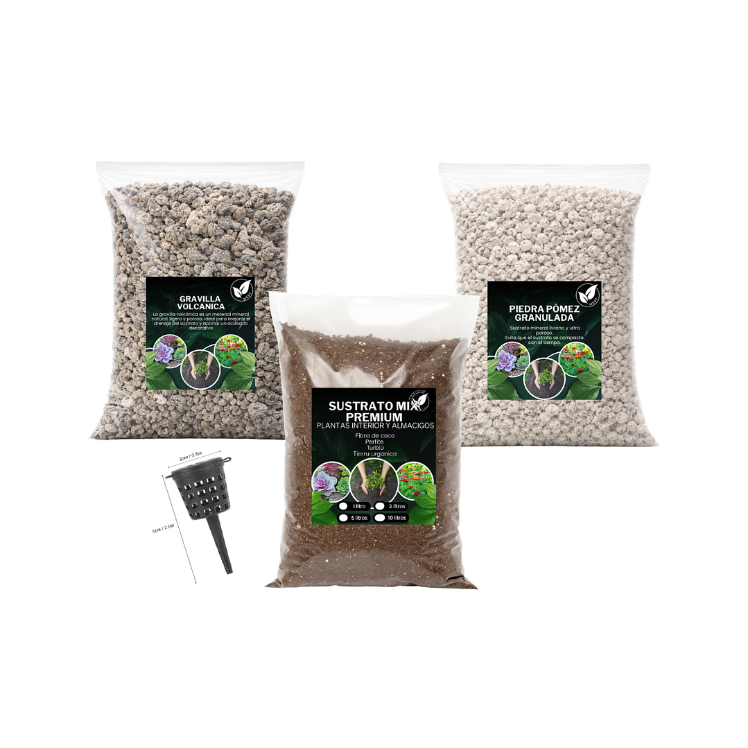 Pack Sustrato Para Bonsai Mix 9 Litros + Difusor Fertlizante 2