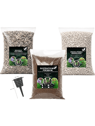 Pack Sustrato Para Bonsai Mix 9 Litros + Difusor Fertlizante