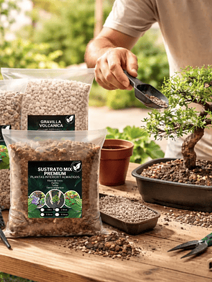 Pack Sustrato Para Bonsai Mix 9 Litros + Difusor Fertlizante