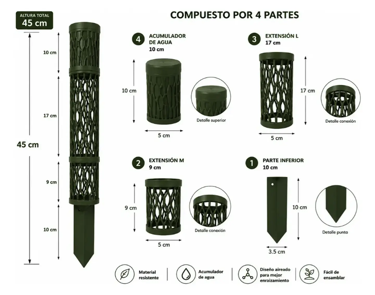Kit Tutor de Plantas 45 Cm 5
