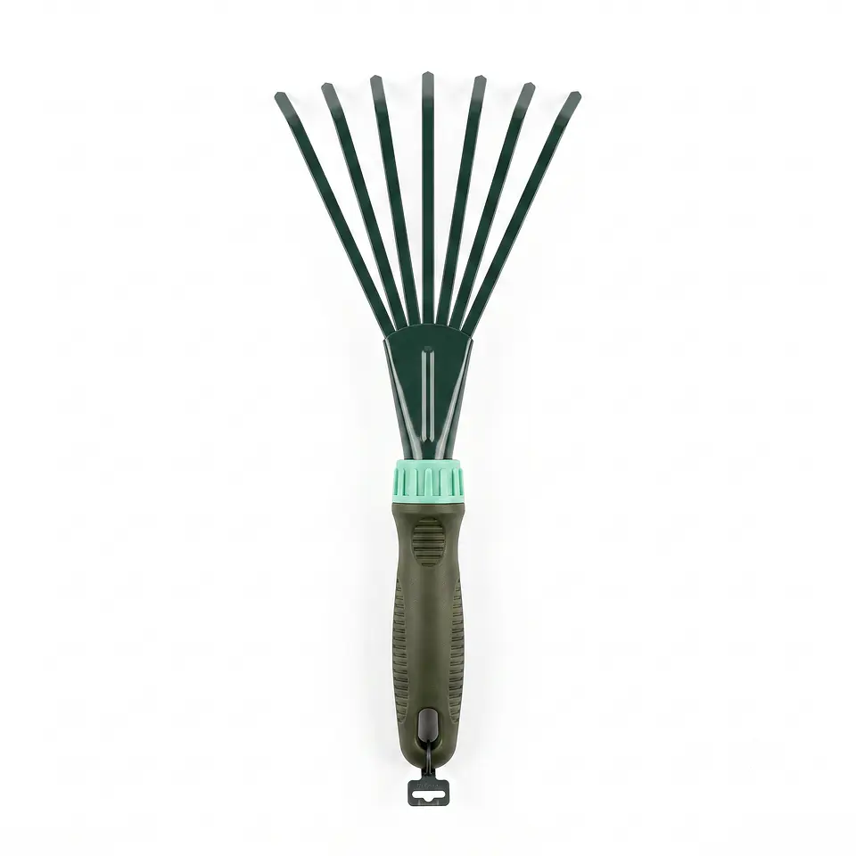 Rastrillo De Mano Para Jardín Escoba Barre Hojas Manual 1