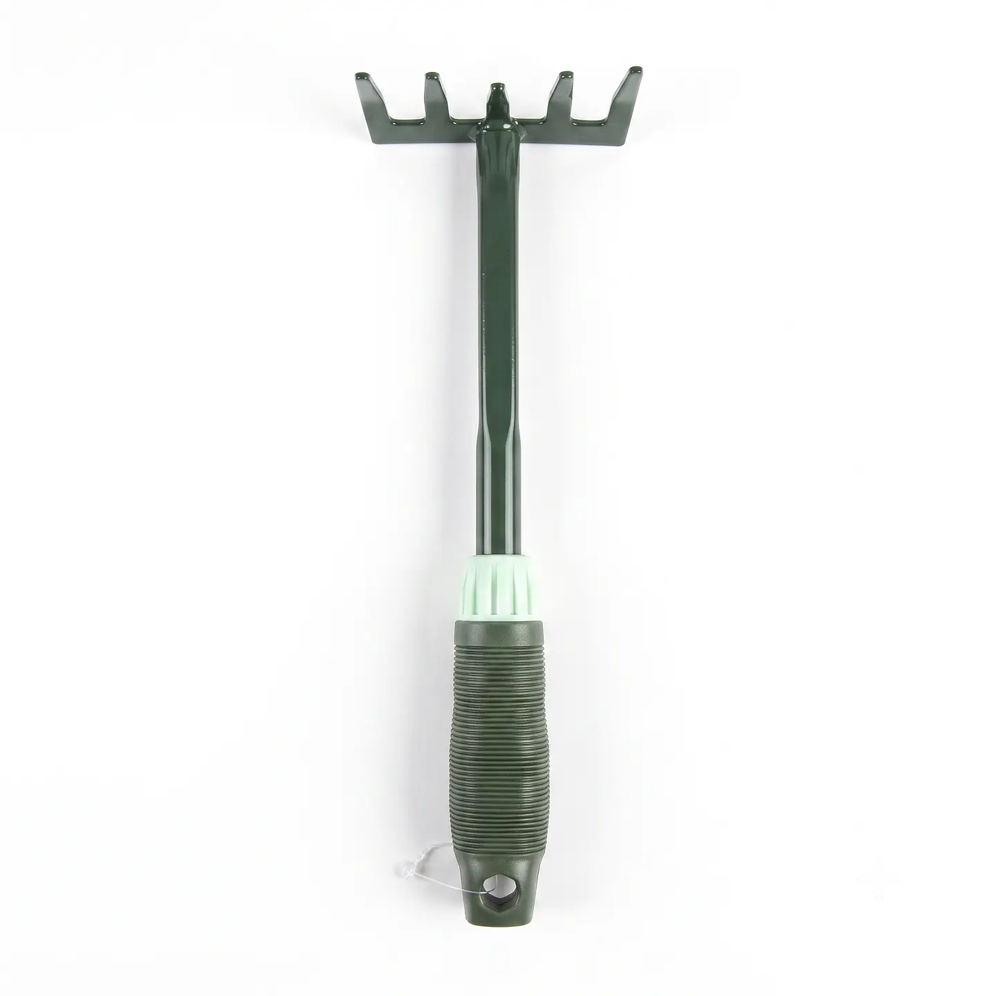 Rastrillo Metálico para Jardín con Mango Ergonómico 5 dientes rigidos 1