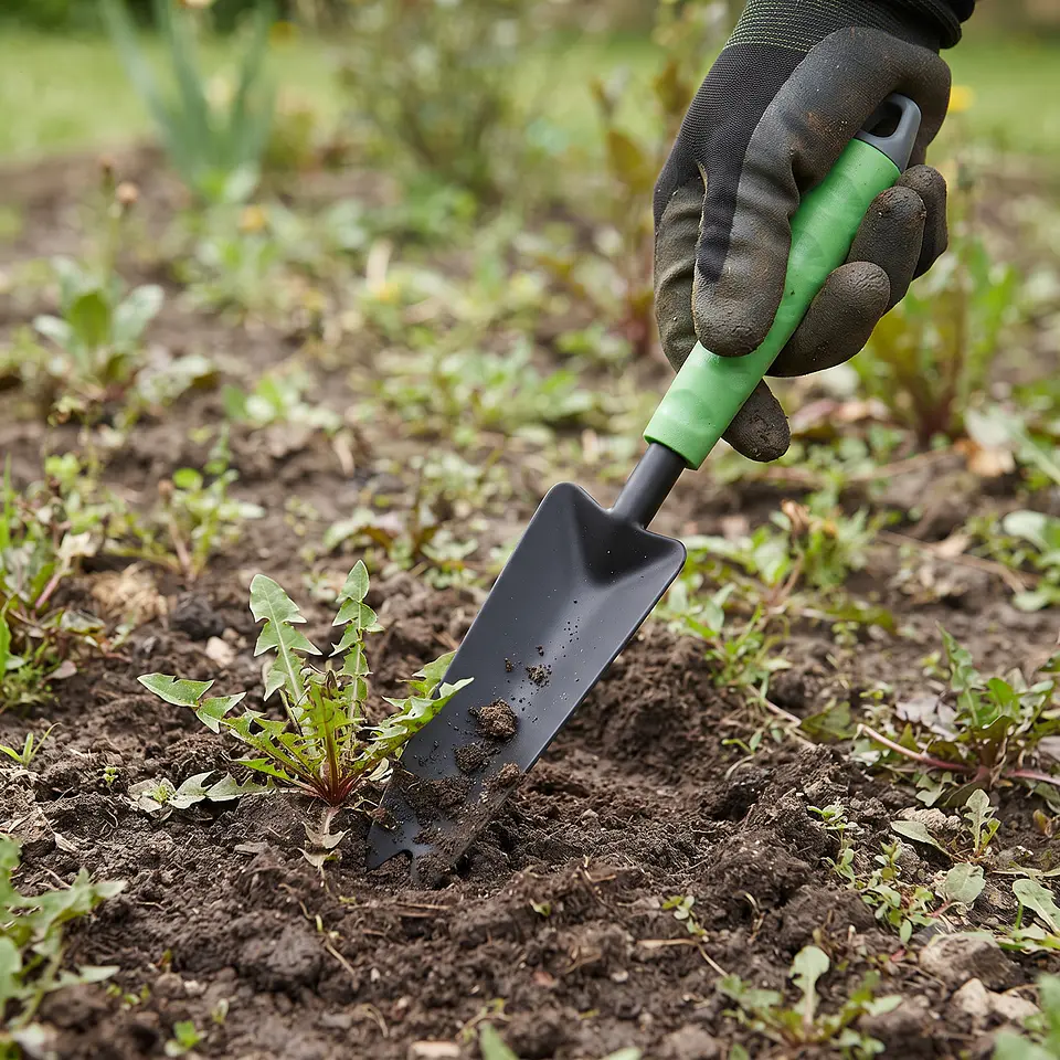 Pala larga de Jardín Metálica con Mango Ergonómico Verde 2