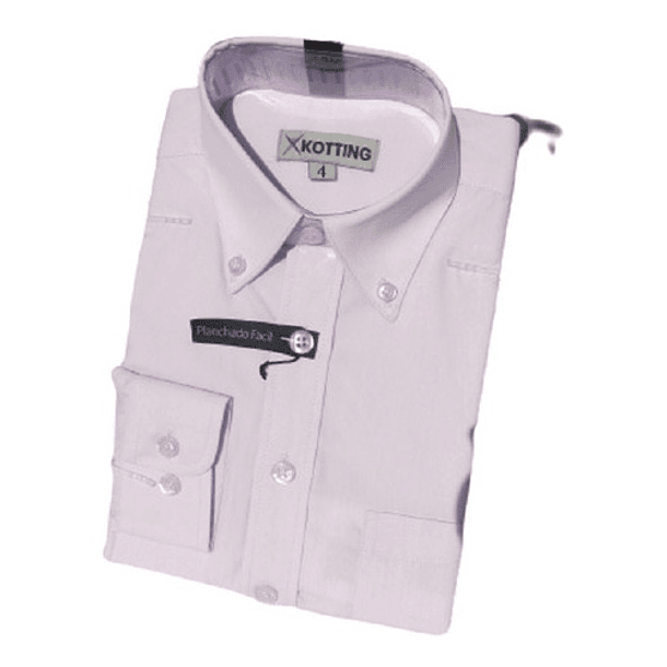Camisa Niño Trevira Color Liso Manga Larga 2