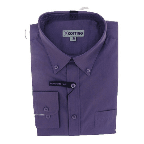 Camisa Niño Trevira Color Liso Manga Larga 1