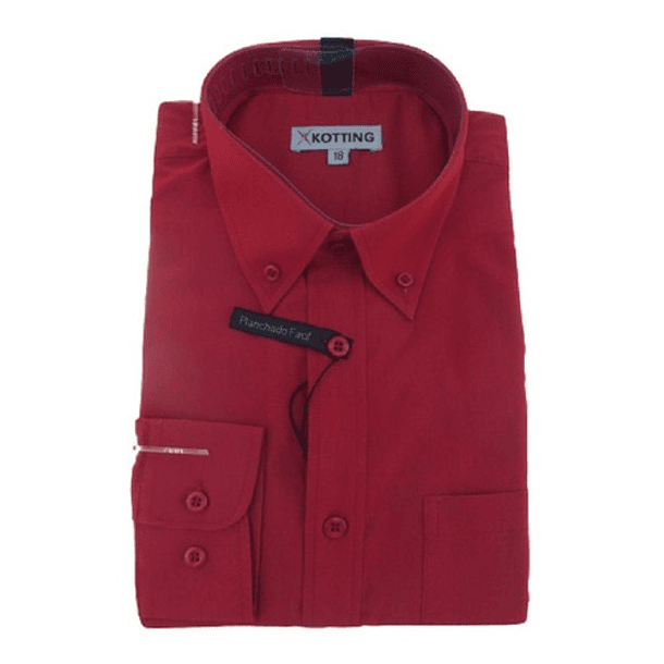 Camisa Niño Trevira Color Liso Manga Larga 6