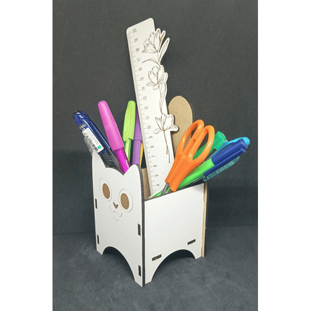 Porta Lapices Escritorio De Madera 10